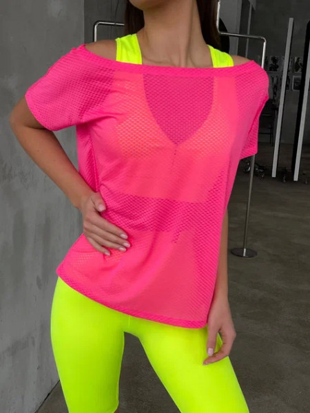  Mesh All Neon Pink